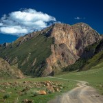 mountain road kyrgyzstan