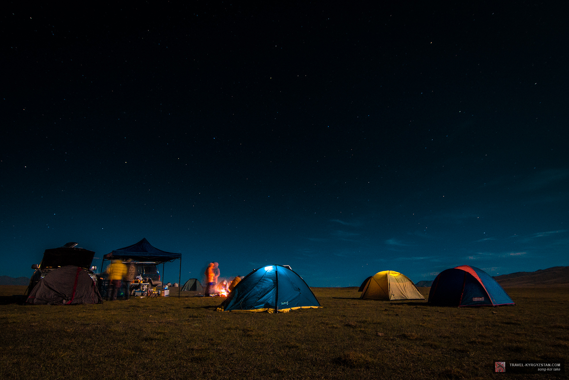 song kol lake camping at night