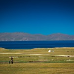 song kol lake with locals