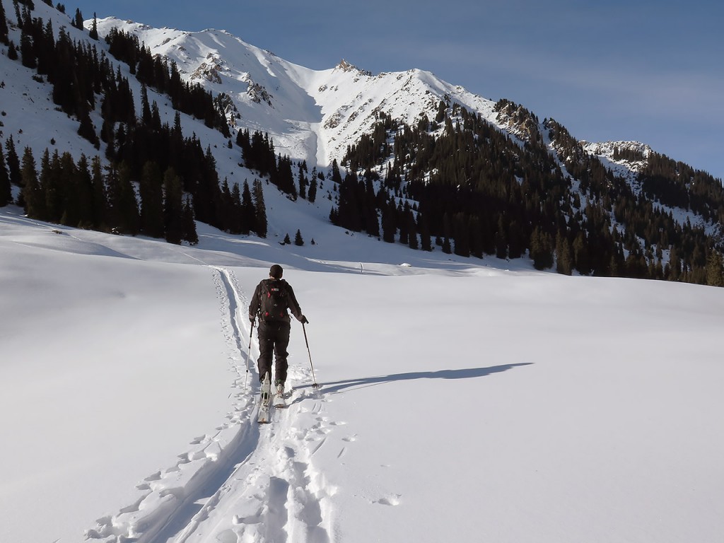 Heading up to explore new slopes