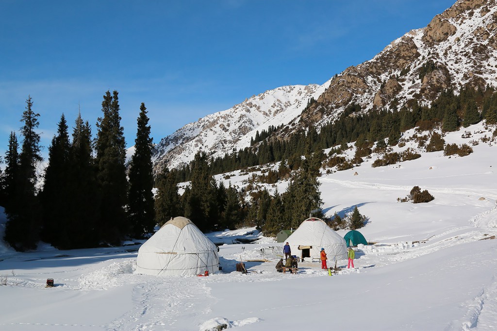 Backcountry camp in the morning